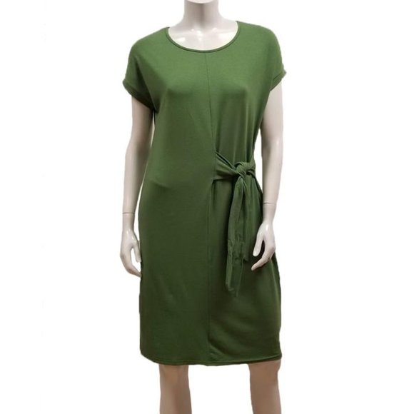 Green Bamboo Front Tie Dress - Picture 1 of 1